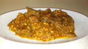 beans-with-fried-fish-beef-tracy
